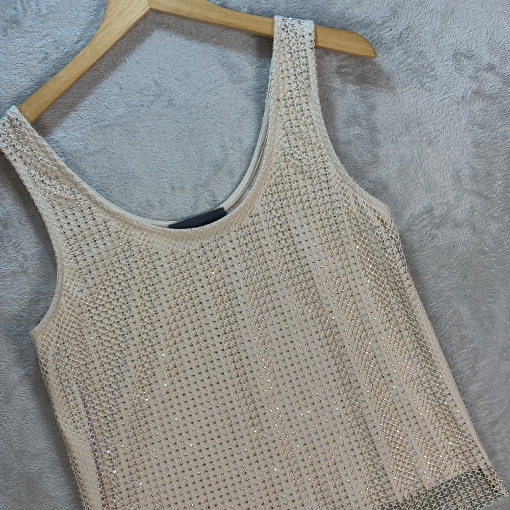 Sunday in Brooklyn Sequin Tank Top Sleeveless Party Shimmer Sparkle‎ S